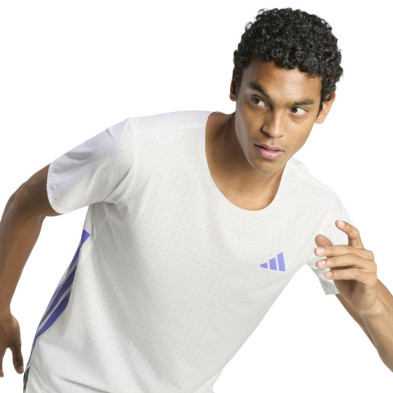 Camiseta manga corta Adidas Adizero Running Tee Hombre White