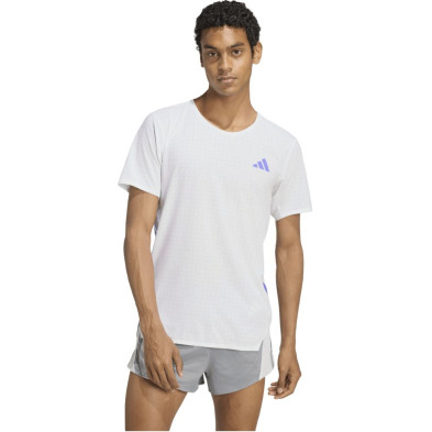 Camiseta manga corta Adidas Adizero Running Tee Hombre blanca