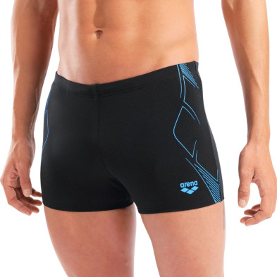 Bañador short Arena Performance Graphic Black/ Turquoise
