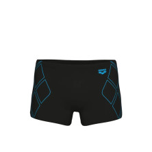Bañador short Arena Performance Graphic Black/ Turquoise