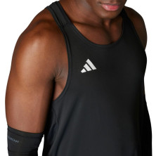 Camiseta tirantes Adidas Adizero Essentials Singlet hombre negra absorve el sudor y mantiene piel seca
