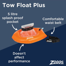 Boya de seguridad Zoggs Tow Flat Plus orange caracteristicas principales