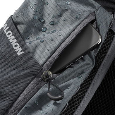 Chaleco Salomon Adv Skin Cross Season 15 +2 Soft Flask Black bolsa estanca en la parte posterior