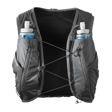Chaleco Salomon Adv Skin Cross Season 15 +2 Soft Flask Black con dos bidones blandos