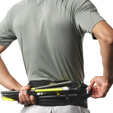 Cinturon Salomon High Pulse Belt Black con hebillas para llevar los bastones