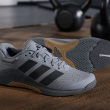 Zapatillas Adidas entrenamiento Dropset 4 Trainer Hombre Grey/ Carbon/ Grey Five  suela multifuncional de caucho continental