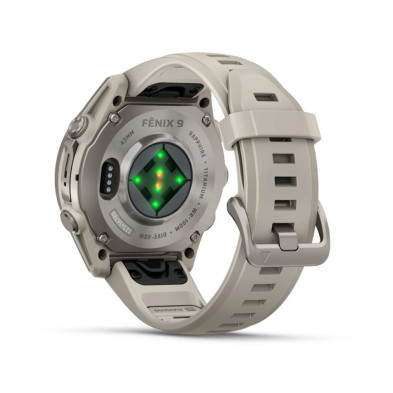 Reloj Multideporte Garmin Fenix 9 43 mm Titanio correa silicona Blanco DINÁMICA DE CARRERA CON SENSOR DE MUÑECA