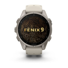 Reloj Multideporte Garmin Fenix 9 43 mm Titanio correa silicona Blanco