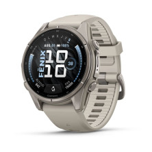 Reloj Multideporte Garmin Fenix 9 43 mm Titanio correa silicona Blanco