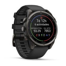 Reloj Multideporte Garmin Fenix 9 Titanio DLC 47 mm correa silicona Negra nueva función Garmin Epic