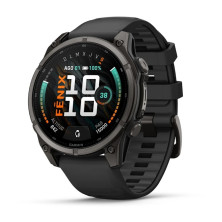 Reloj Multideporte Garmin Fenix 9 Titanio DLC 47 mm correa silicona Negra