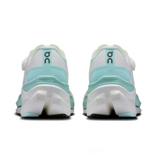 Zapatillas On Running Cloud X Tempo Pro mujer White Celeste  con espuma Helion HF