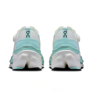 Zapatillas On Running Cloud X Tempo Pro mujer White Celeste  con espuma Helion HF