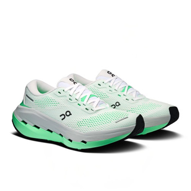 Zapatillas  On Running Cloudrunner 3 Max mujer White Verdite base ancha y paredes que ofrecen soporte