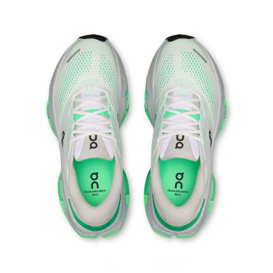 Zapatillas  On Running Cloudrunner 3 Max mujer White Verdite Upper de malla técnica que regula la temperatura