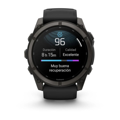 Reloj Multideporte Garmin Fenix 9 Titanio DLC 51mm correa silicona Negra con momnitor de energía body battery