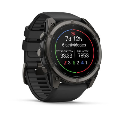 Reloj Multideporte Garmin Fenix 9 Titanio DLC 51mm correa silicona Negra nueva función Garmin Epic