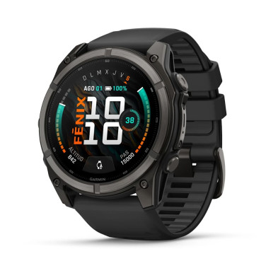 Reloj Multideporte Garmin Fenix 9 Titanio DLC 51mm correa silicona Negra