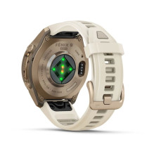 Reloj Multideporte Garmin Fenix 9 Pro Titanio 43 mm correa silicona Beige Gris DINÁMICA DE CARRERA CON SENSOR DE MUÑECA