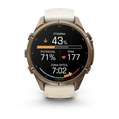 Reloj Multideporte Garmin Fenix 9 Pro Titanio 43 mm correa silicona Beige Gris nueva función Garmin Epic