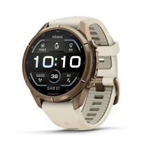 Reloj Multideporte Garmin Fenix 9 Pro Titanio 43 mm correa silicona Beige Gris