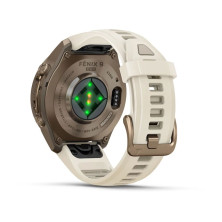 Reloj Multideporte Garmin Fenix 9 Pro inReach Titanio 43 mm correa silicona Beige Gris DINÁMICA DE CARRERA CON SENSOR DE MUÑECA