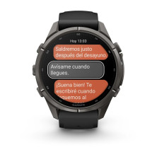 Reloj Multideporte Garmin Fenix 9 Pro inReach Titanio 43 mm correa silicona Negro