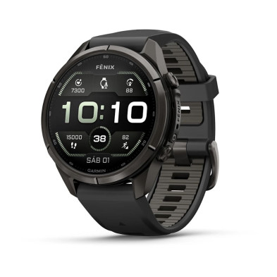 Reloj Multideporte Garmin Fenix 9 Pro inReach Titanio 43 mm correa silicona Negro