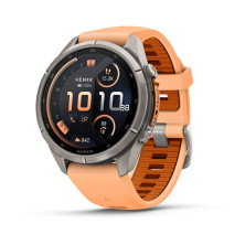 Reloj Multideporte Garmin Fenix 9 Pro inReach Titanio 43 mm correa silicona Salmón Naranja