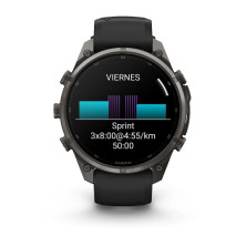 Reloj Multideporte Garmin Fenix 9 Pro Titanio 47 mm correa silicona Negro