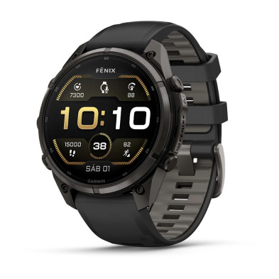 Reloj Multideporte Garmin Fenix 9 Pro Titanio 47 mm correa silicona Negro