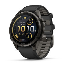 Reloj Multideporte Garmin Fenix 9 Pro inReach Titanio 47 mm correa silicona Negro