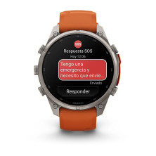 Reloj Multideporte Garmin Fenix 9 Pro inReach Titanio 47 mm correa silicona Naranja/ Naranja claro
