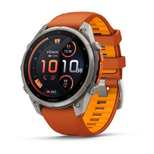 Reloj Multideporte Garmin Fenix 9 Pro inReach Titanio 47 mm correa silicona Naranja/ Naranja claro