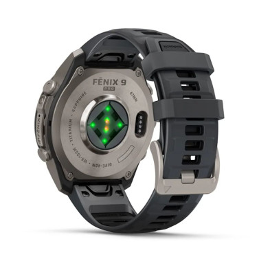 Reloj Multideporte Garmin Fenix 9 Pro inReach Titanio 47 mm correa silicona Gris DINÁMICA DE CARRERA CON SENSOR DE MUÑECA