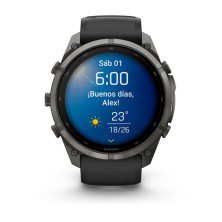 Reloj Multideporte Garmin Fenix 9 Pro Titanio 51 mm correa silicona Negro