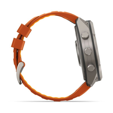 Reloj Multideporte Garmin Fenix 9 Pro inReach Titanio 51 mm correa silicona Naranja con caja de titanio mas fina y ligera