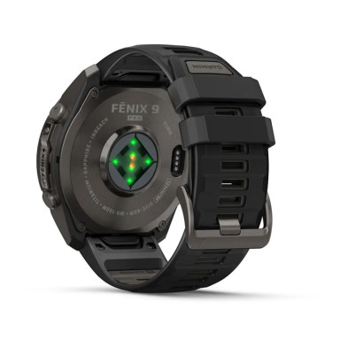 Reloj Multideporte Garmin Fenix 9 Pro inReach Titanio 51 mm correa silicona Negro DINÁMICA DE CARRERA CON SENSOR DE MUÑECA