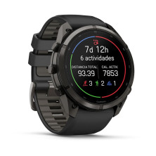 Reloj Multideporte Garmin Fenix 9 Pro inReach Titanio 51 mm correa silicona Negro  pantalla AMOLED más brillante