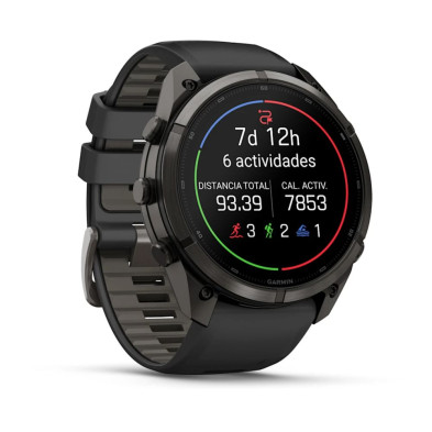 Reloj Multideporte Garmin Fenix 9 Pro inReach Titanio 51 mm correa silicona Negro  pantalla AMOLED más brillante