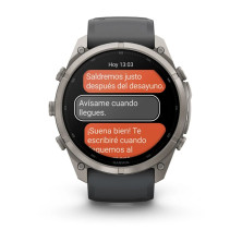 Reloj Multideporte Garmin Fenix 9 Pro inReach Titanio 51 mm correa silicona Gris