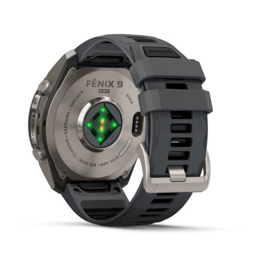 Reloj Multideporte Garmin Fenix 9 Pro inReach Titanio 51 mm correa silicona Gris DINÁMICA DE CARRERA CON SENSOR DE MUÑECA