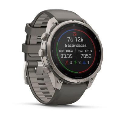Reloj Multideporte Garmin Fenix 9 Pro inReach Solar 47 mm correa silicona Gris pantalla AMOLED más brillante