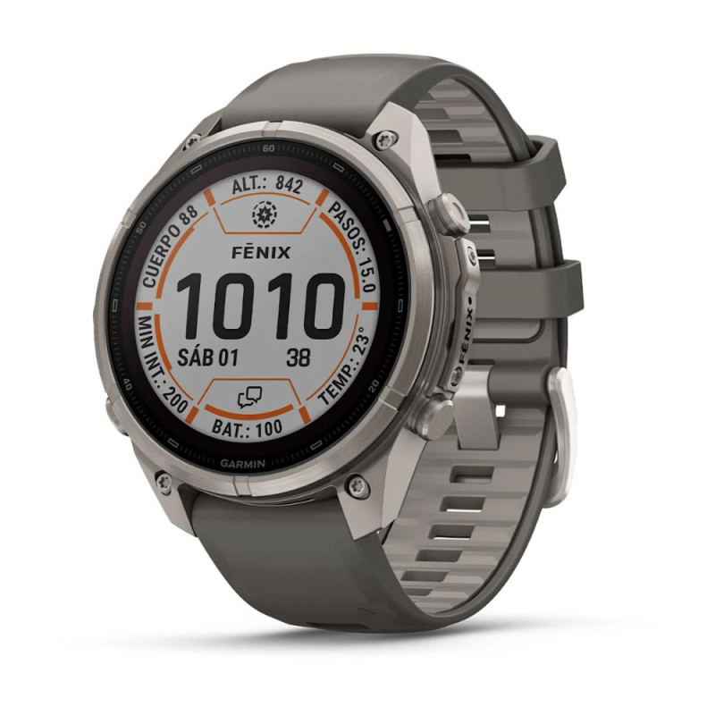 Reloj Multideporte Garmin Fenix 9 Pro inReach Solar 47 mm correa silicona Gris