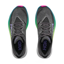 Zapatillas  Hoka U Rocket X 3 Black/ Neon Nebula empeine de malla técnica