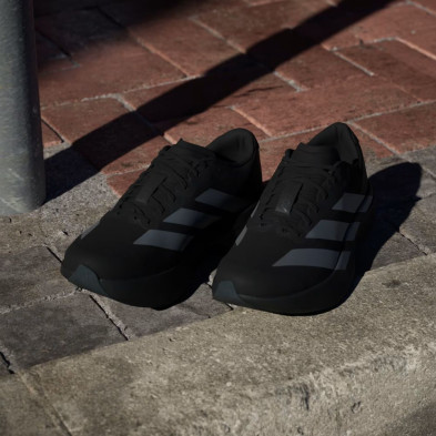 Zapatillas Adidas Adizero Evo SL Hombre Core Black Iron Metallic Grey Four  empeine textil y sintético