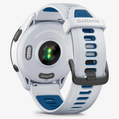 Reloj Garmin Forerunner 265 Music Blanco/Azul 46mm trasera