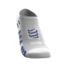 Calcetines Compressport No Show Socks White Blue