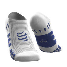 Calcetines Compressport No Show Socks White Blue
