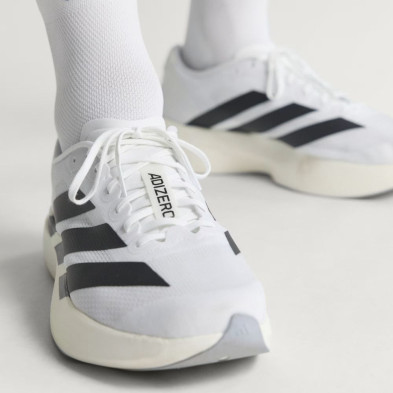 Zapatillas Adidas Adizero Evo SL Hombre Cloud White/ Core Black/ Cloud White  inspiradas en la competición